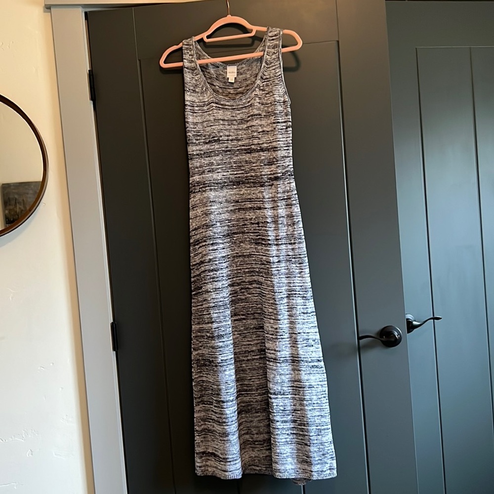Max Mara Leisure knitted Maxi dress in multi navy blue